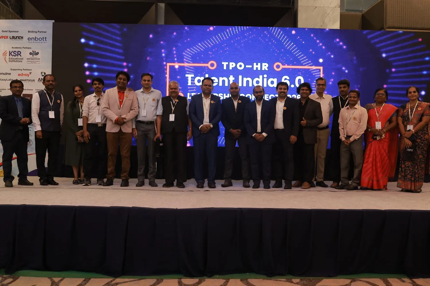 Placement officers and HR leaders on stage at TPO-HR Talent India 6.0